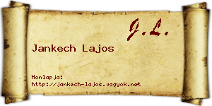 Jankech Lajos névjegykártya